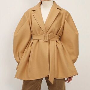 Storets Aubrey Structured Puff Sleeve Coat